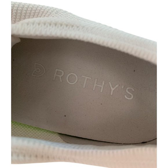 Rothys Womens White Knit Lace-Up Sneakers Size 9 Eco-Friendly EUC - Picture 6 of 12